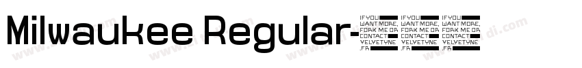 Milwaukee Regular字体转换